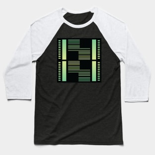 “Dimensional Levels” - V.6 Green - (Geometric Art) (Dimensions) - Doc Labs Baseball T-Shirt